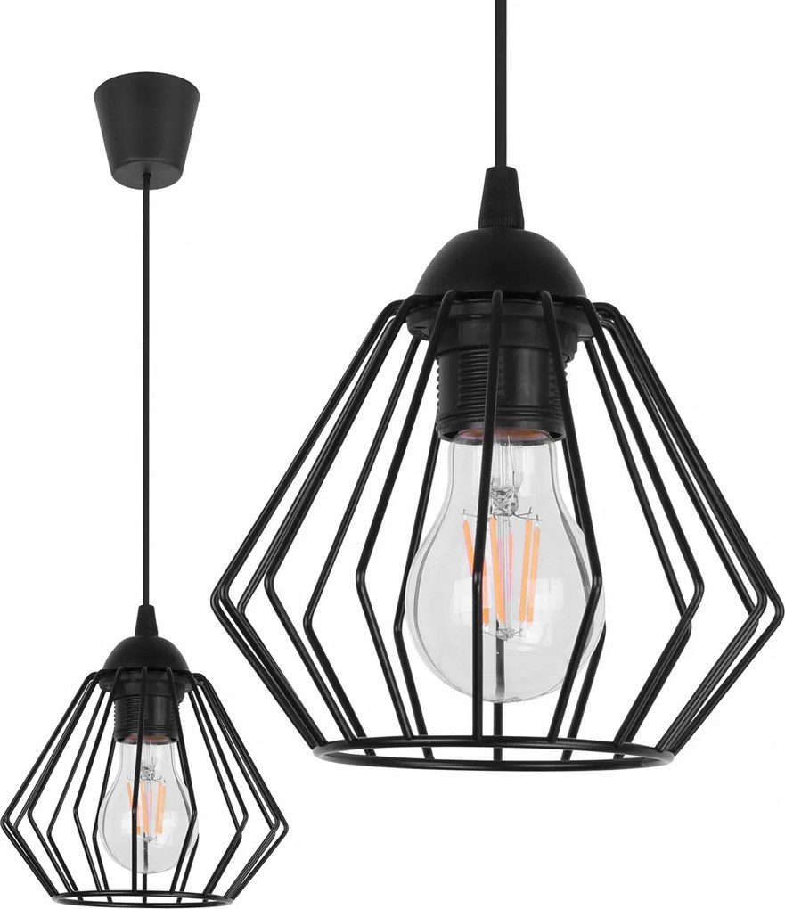 Mennyezeti Függőlámpa Gyémánt Loft Edison Led