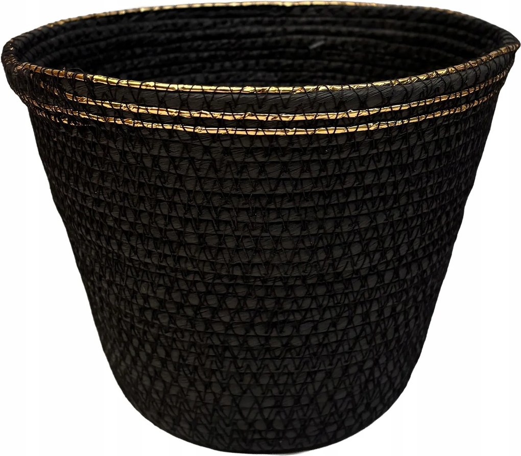 Virágcserép Fekete 20cm natúr erkély terasz hanga zamiokulkas