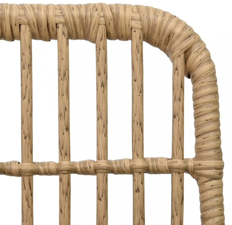 vidaXL 3-darabos tölgyszínű polyrattan bisztrószett