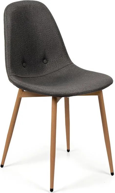 AVENBERG NATURAL Étkezőgarnitúra 4 szék + asztal 120cm, szürke