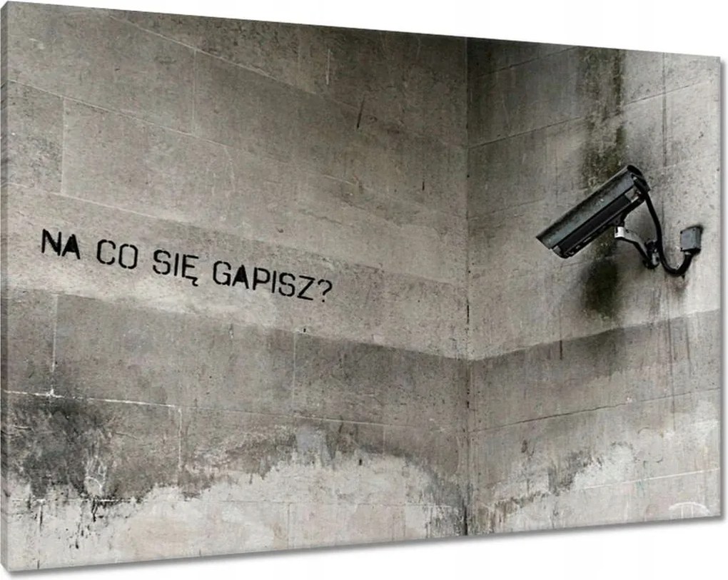 Képek 100x70 Banksy Mit bámulsz Kamera Megfigyelés