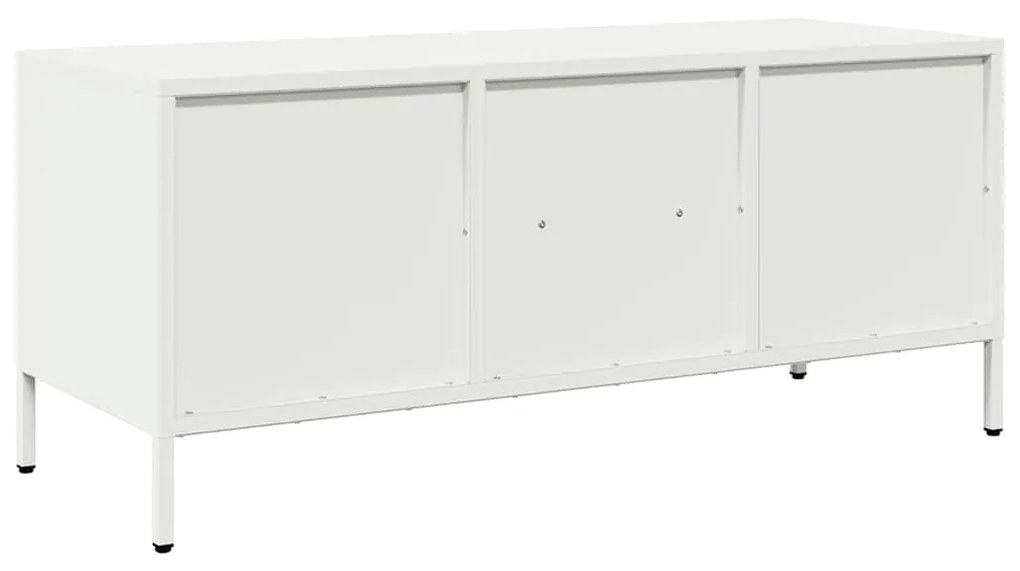 fehér hidegen hengerelt acél TV-szekrény 101,5 x 39 x 43,5 cm