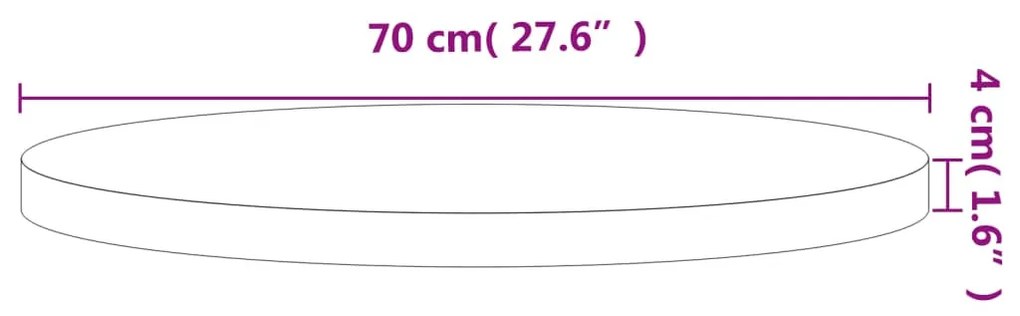tömör bükkfa kerek asztallap Ø70 x 4 cm