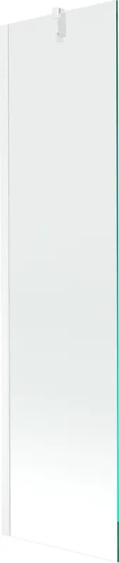 Mexen Next fürdőkád paraván, 1-szárnyú, 50 x 150 cm, átlátszó, fehér - 895-050-000-00-00-20