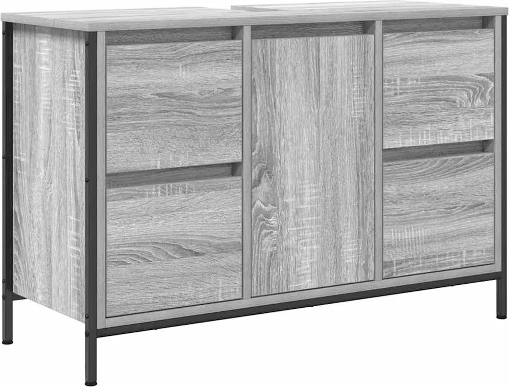 vidaXL sonoma színű mosdószekrény fiókokkal 90x34,5x60 cm