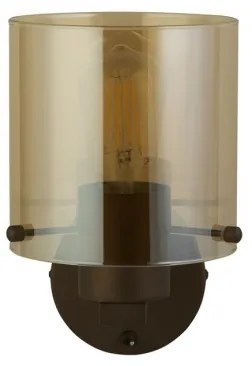 Searchlight 88912-1MO - SWEDEN fali lámpatest 1xE27/60W/230V barna/füstszínű