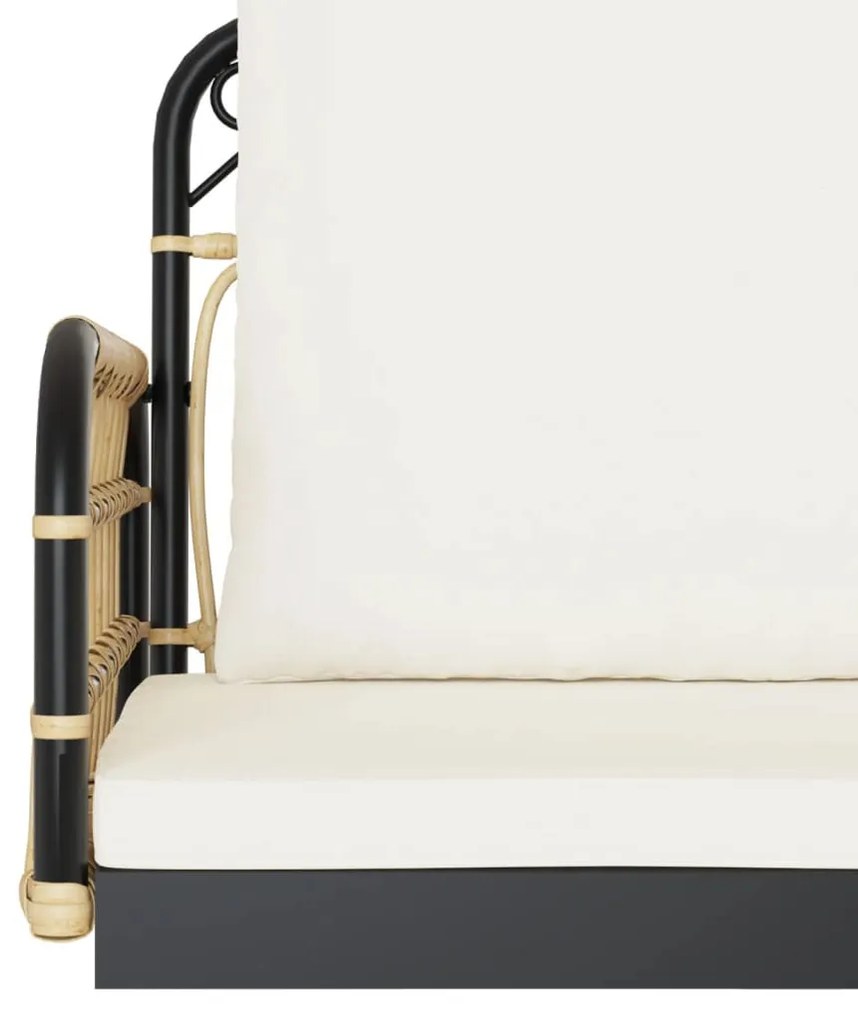 polirattan és acél hintapad párnákkal 105 x 58 x 38 cm
