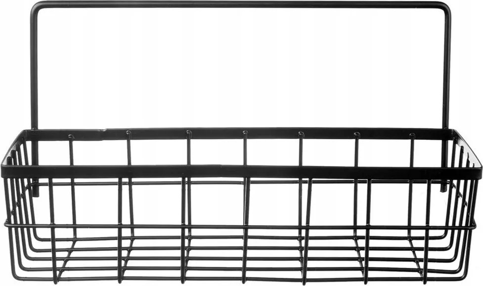 Fűszertartóra Akasztható Konyhai Polc, Fém, Fekete