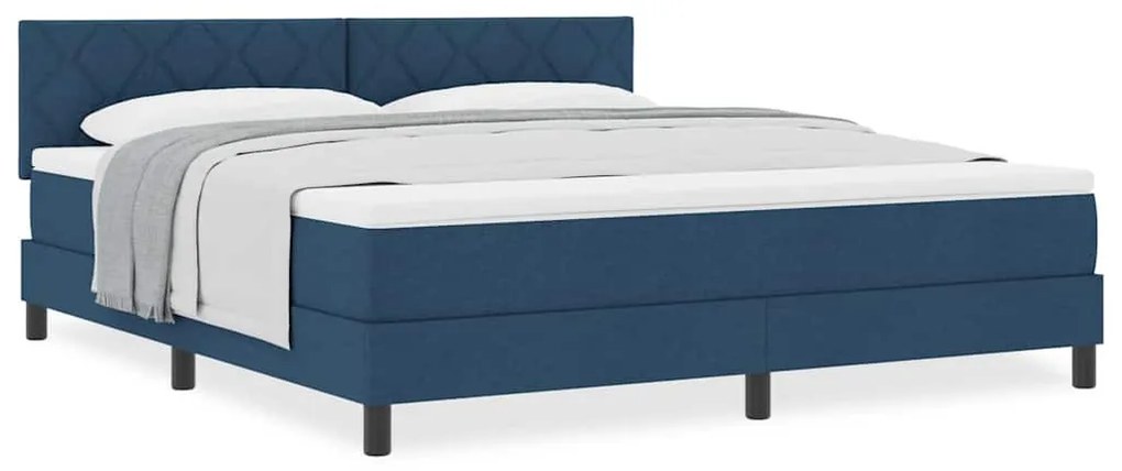 Boxspring ágy matraccal matracmal Kék 180 x 200 cm szövet