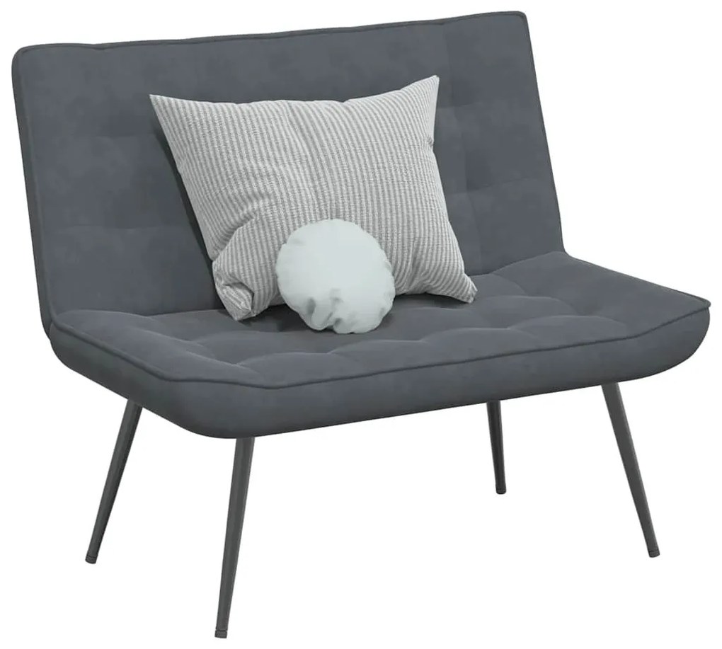 vidaXL sötétszürke bársonypad 110 x 74 x 84 cm