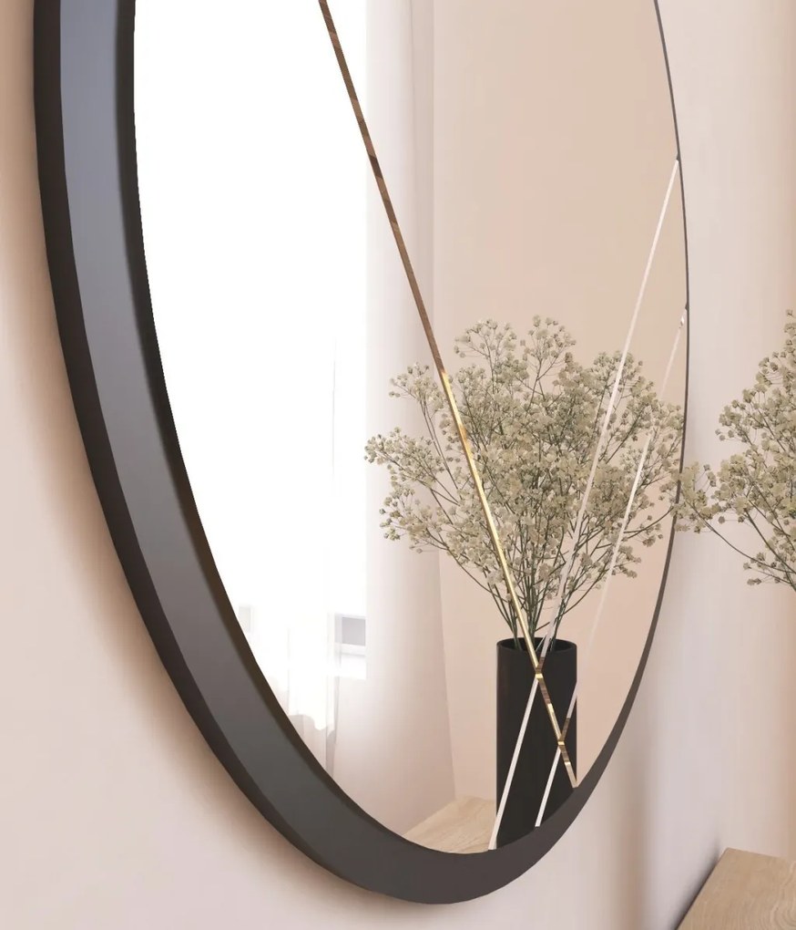 Gabel tükör, fekete, 60 cm