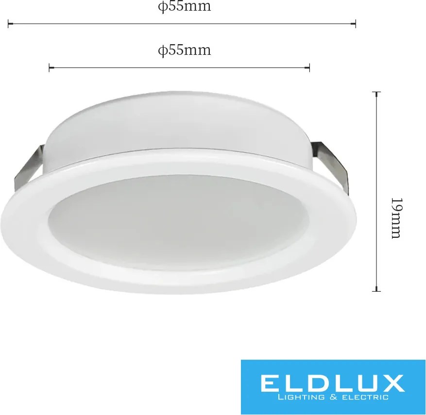 UNIVERSO mini spot lámpatest 3w 4000K 240lm 120° IP20 ∅70×19mm fehér