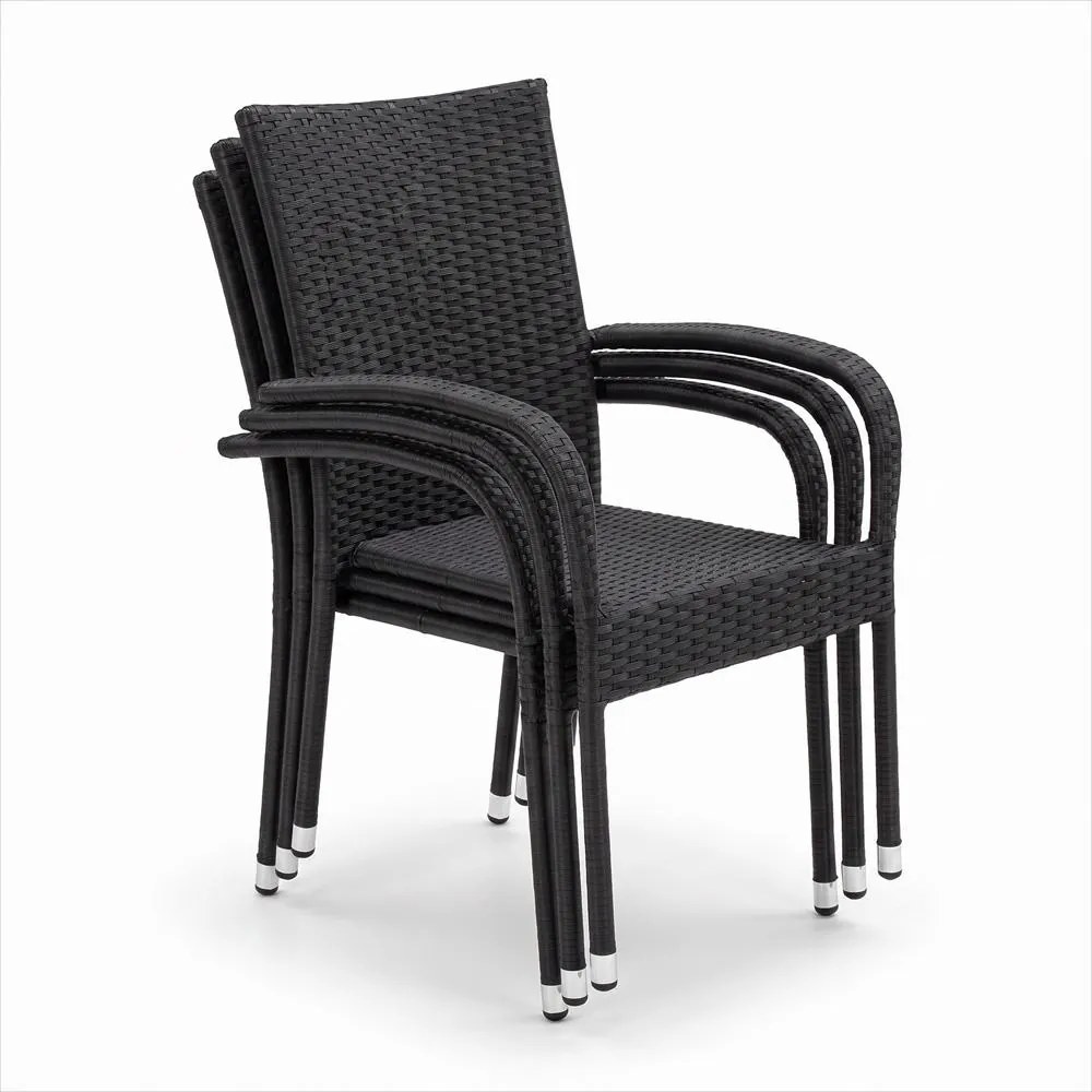 PARIS Kerti rattan szék szett - 6 db