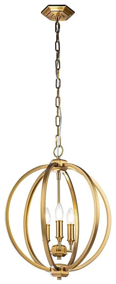 Feiss FE-CORINNE-3P-M-BB - Csillár láncon CORINNE 3xE14/60W/230V