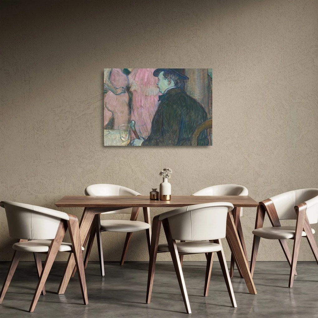 Üveg kép - Henri de Toulouse-Lautrec, Maxime Dethomas, reprodukciók (70x50 cm)