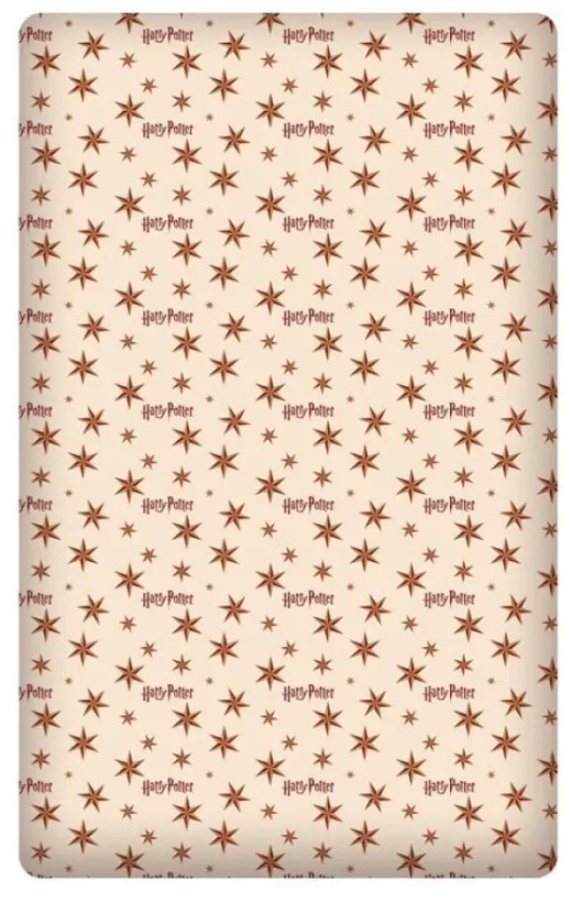 Harry Potter Beige Star gumis lepedő 90x200 cm