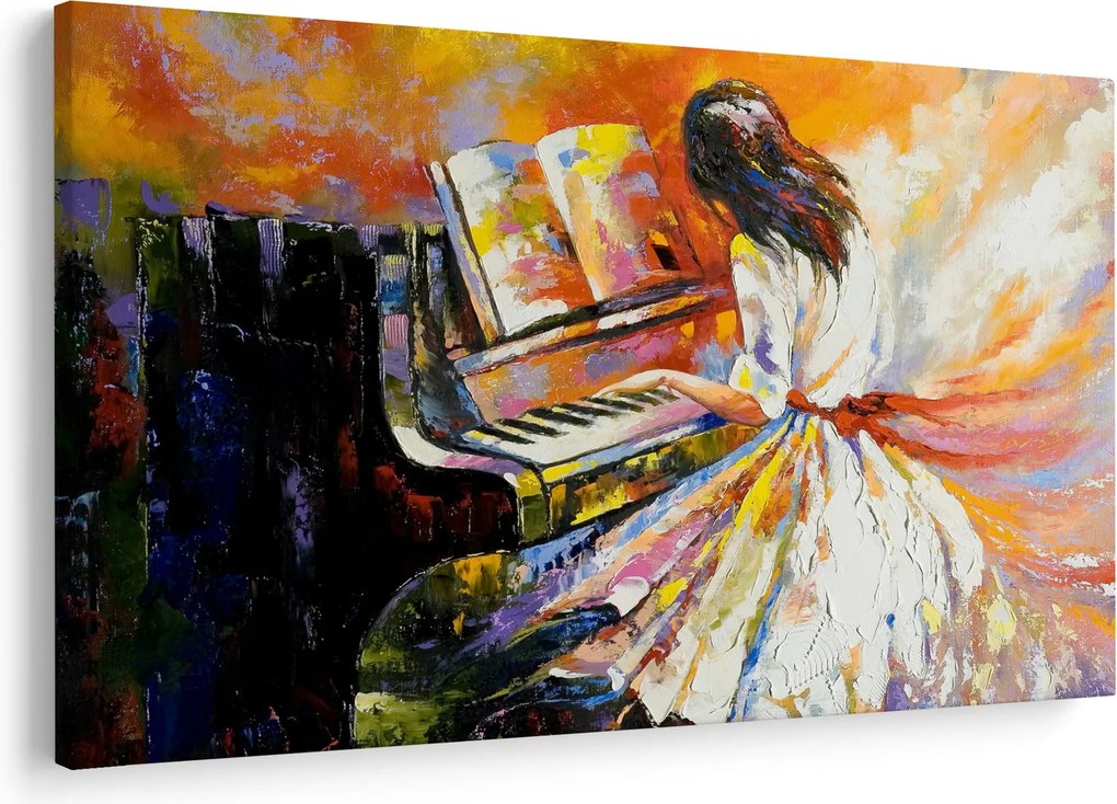 Kép - Egy nő zongorázása (90x60 cm)