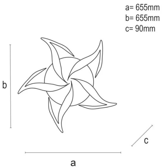 Brilagi -LED Dimmelhető felületre szerelhető csillár TWIST LED/55W/230V 3000-6500K fehér + távirányító