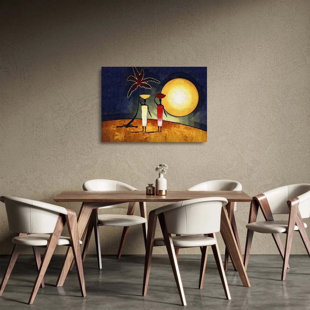 Egy ősi festmény képe (üvegen) (70x50 cm)