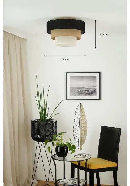 Brilagi - ASPEN LUNETA stropní svítidlo 1xE27/15W/230V pr. 45 černá/béžová/krém