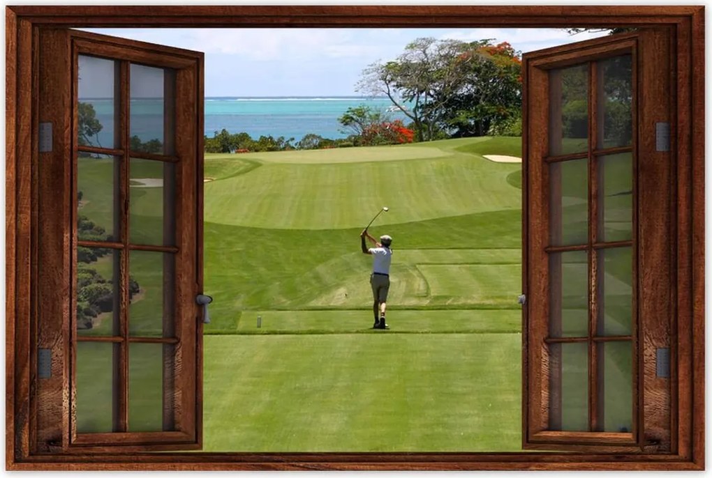 Poszterek 90x60 Golfozó a mezőn