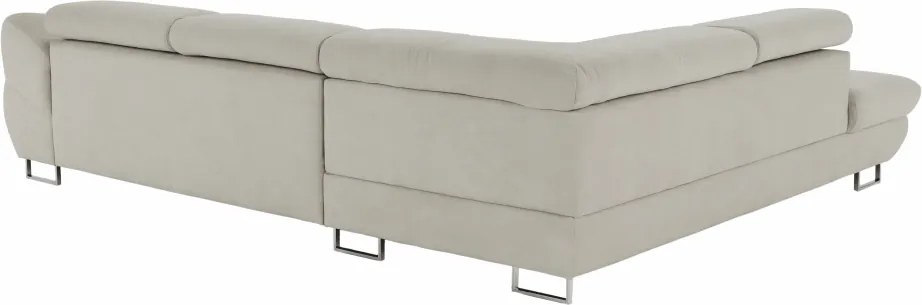 Sarokülőgarnitúra, szürke-bézs taupe, balos, FABIA