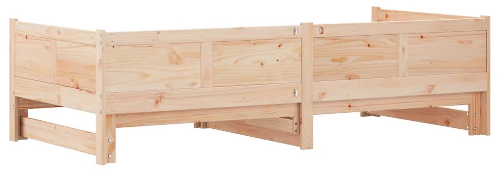 Kihúzható napágy 90x200 cm Tömör fából készült fenyő