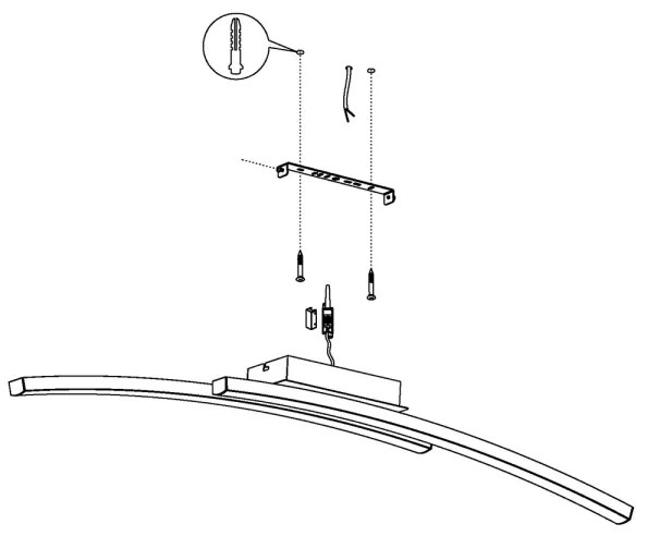 Eglo 97909 - LED RGB Dimmelhető csillár FRAIOLI-C 2xLED/17W/230V