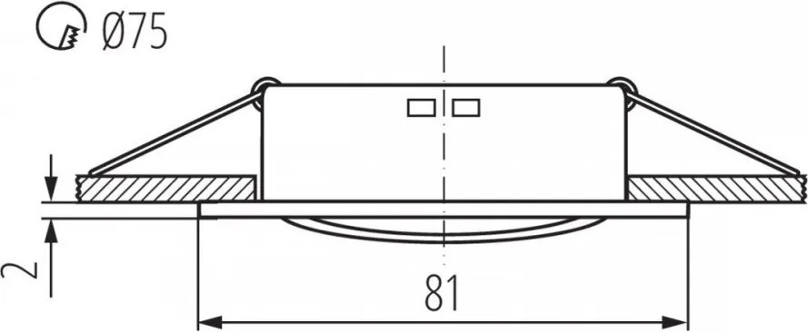 Mennyezetbe Építhető Lámpa Réz NAVI CTX-DT10 KANLUX 2554
