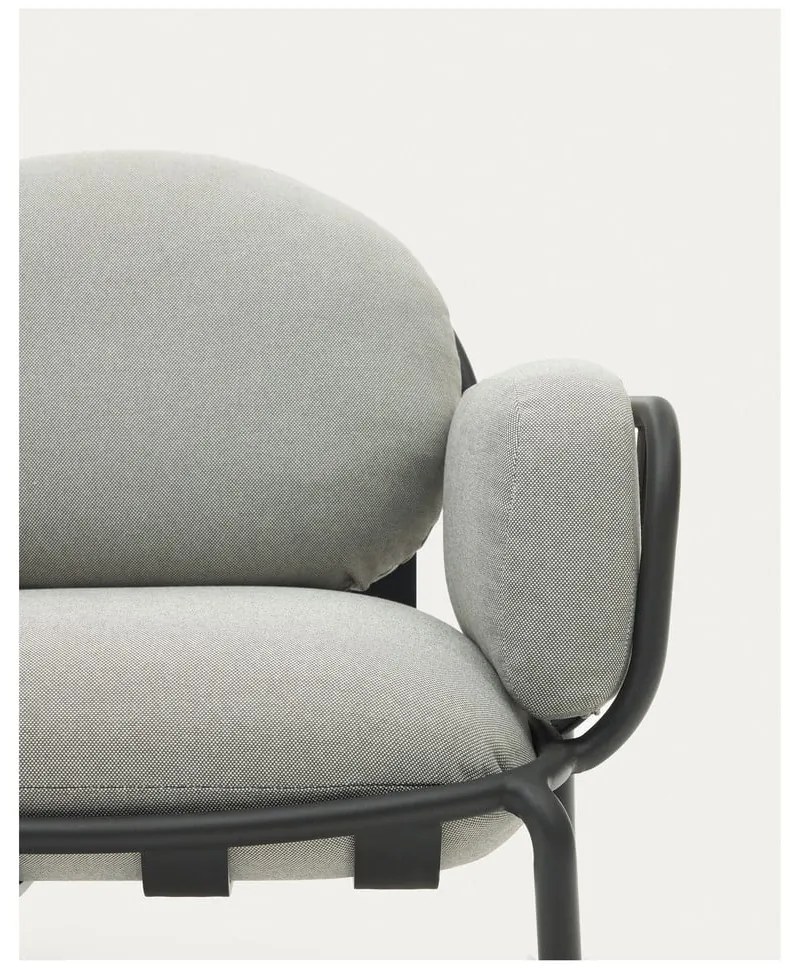 Szürke fém kerti fotel Joncols – Kave Home