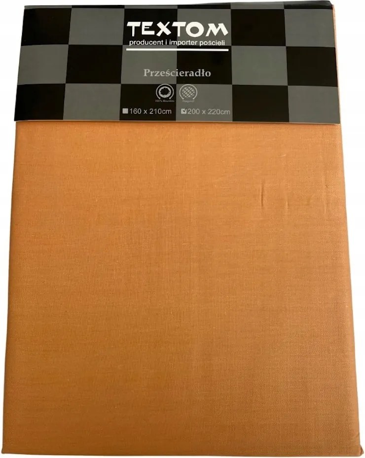 Pamut-szatén Lepedő 100% 200x220CM Lazac Gumi Nélkül-termék Lengyel