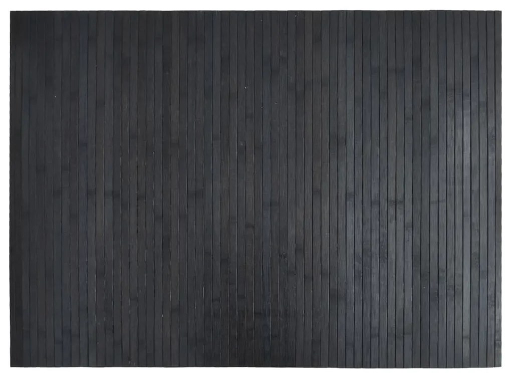 négyszögletű szürke bambusz szőnyeg 70 x 100 cm