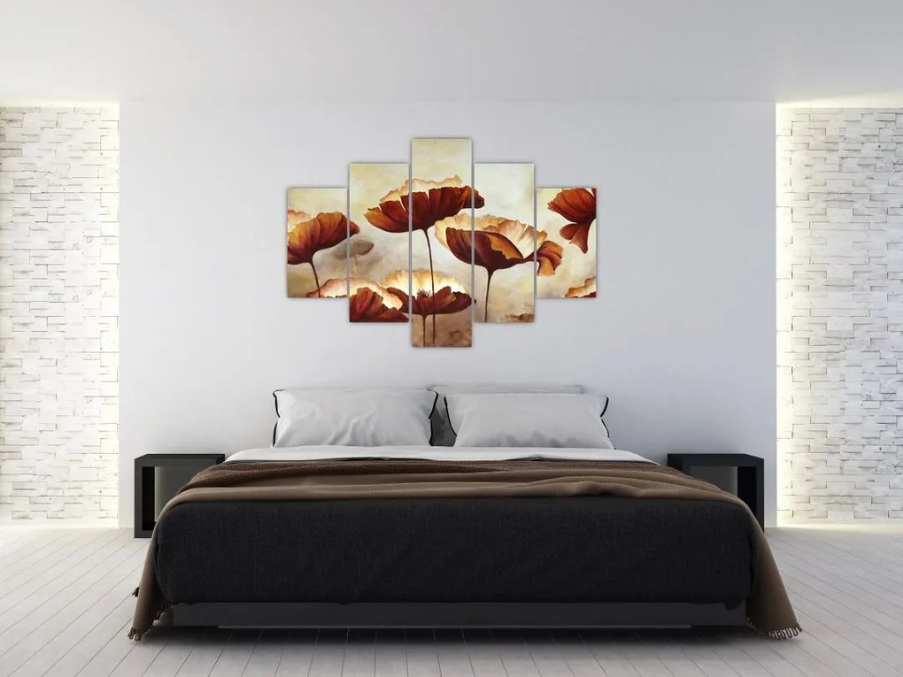 Piros virágok képe (150x105 cm)