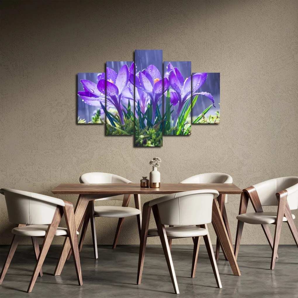 Virágok az esőben képe (150x105 cm)