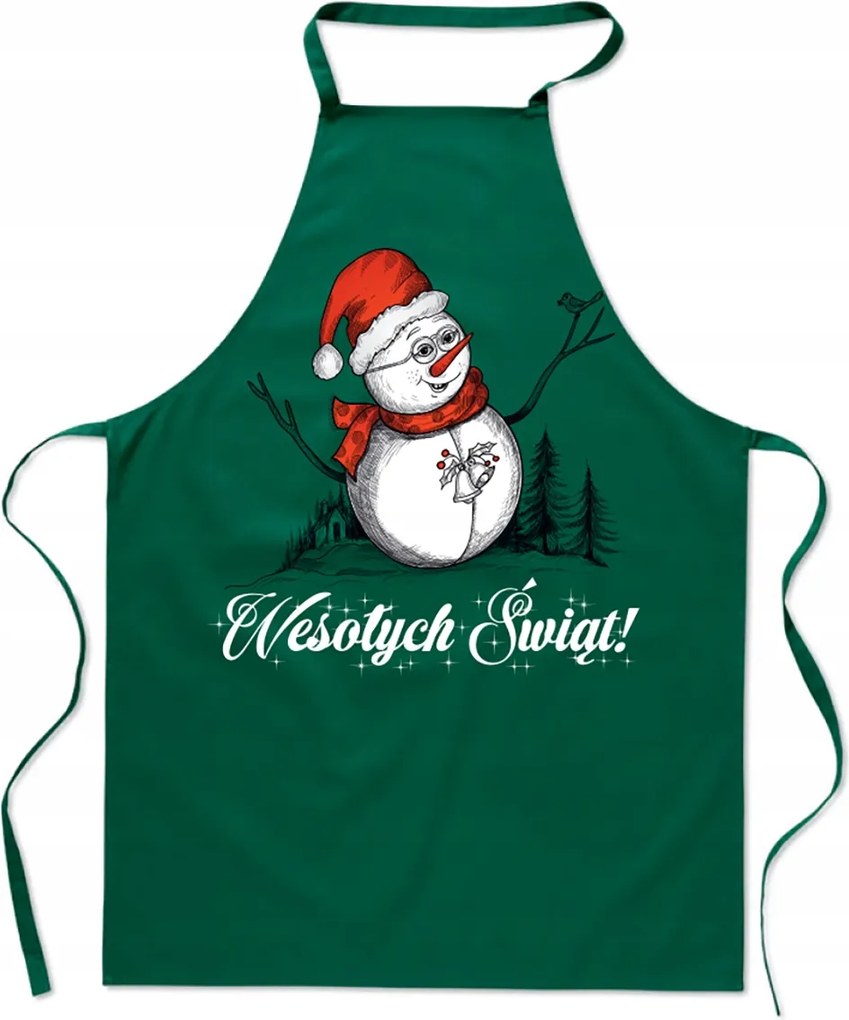 Konyhai Kötény Karácsonyi Nyomtatással Hóember Karácsony férfi női ajándék
