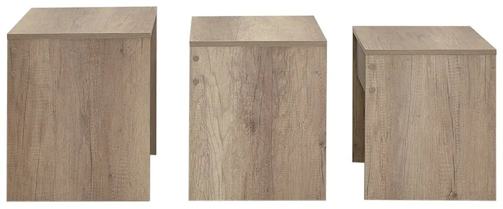 SHP Light Walnut kisasztal szett, 3 db