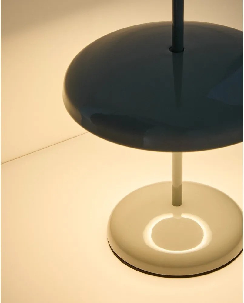 Világoszöld LED dimmelhető asztali lámpa fém búrával (magasság 35 cm) Porte – Kave Home