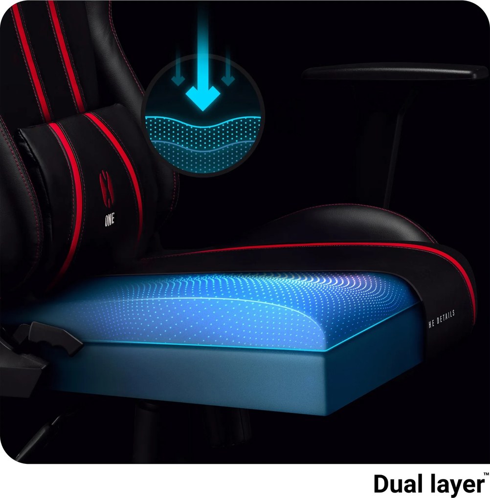 Gamer szék műbőr Small Size, fekete-piros: Diablo X-One 2.0