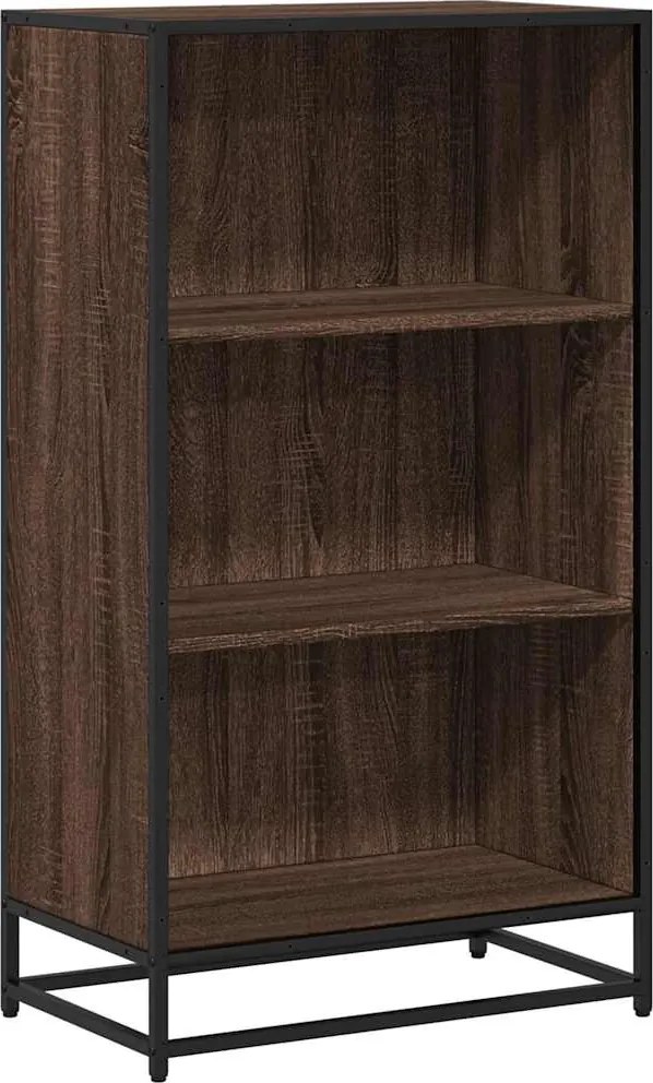 vidaXL barna tölgyszínű szerelt fa könyvszekrény 60x35x107,5 cm