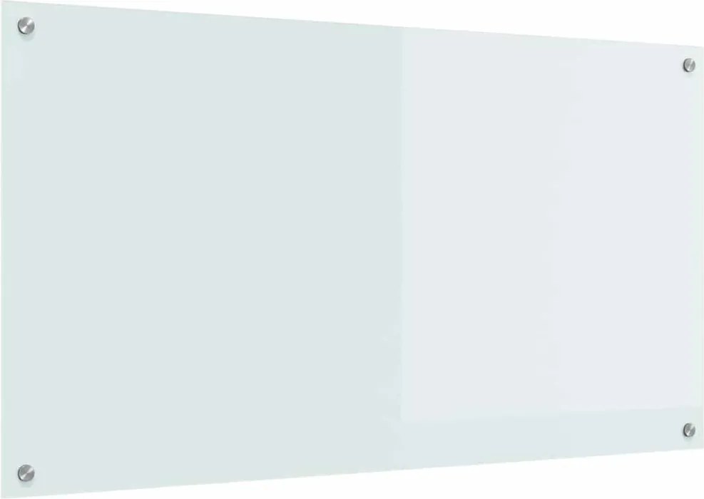 vidaXL Konyhai splashback Fehér 110 x 60 cm edzett üveg