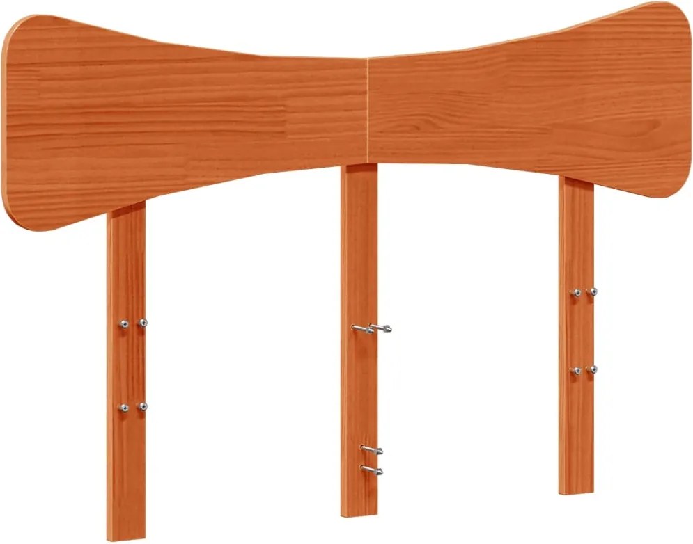 vidaXL viaszbarna tömör fenyőfa fejtámla 135 cm