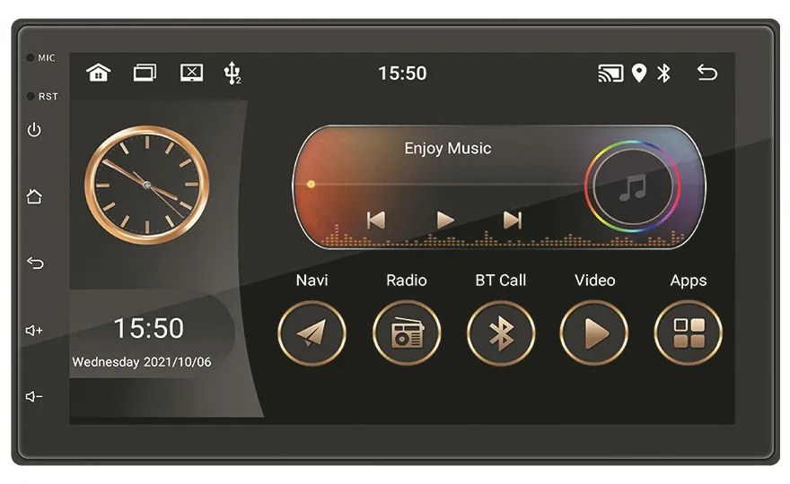 7" univerzális Android autós multimédia – GPS, Bluetooth, CarPlay WLM-502