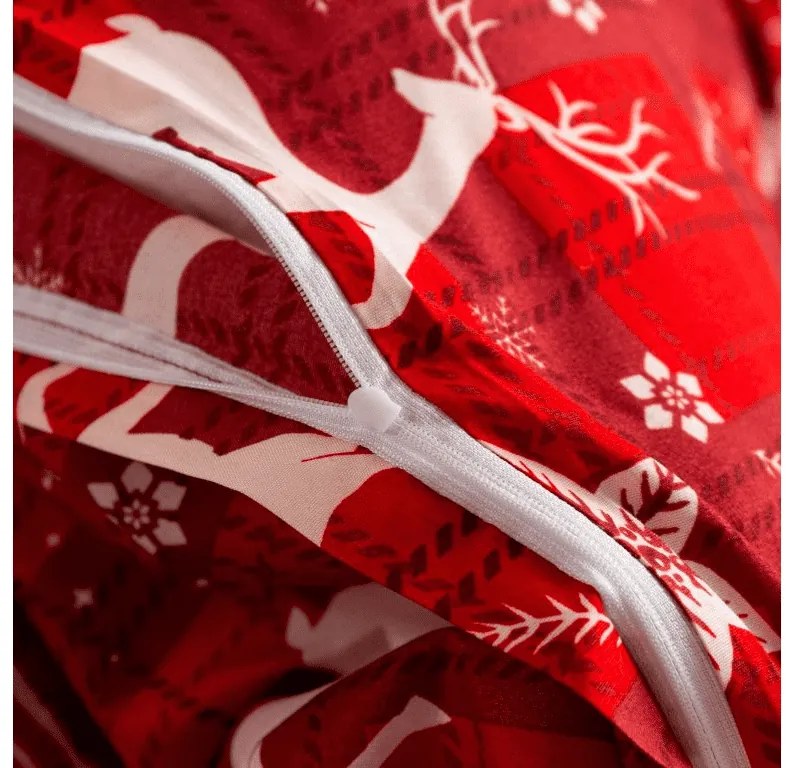 Mikroszálas ágyneműhuzat VELVET CHRISTMAS piros Ágyneműhuzat mérete: 2 db 70 x 90 cm | 200 x 220 cm