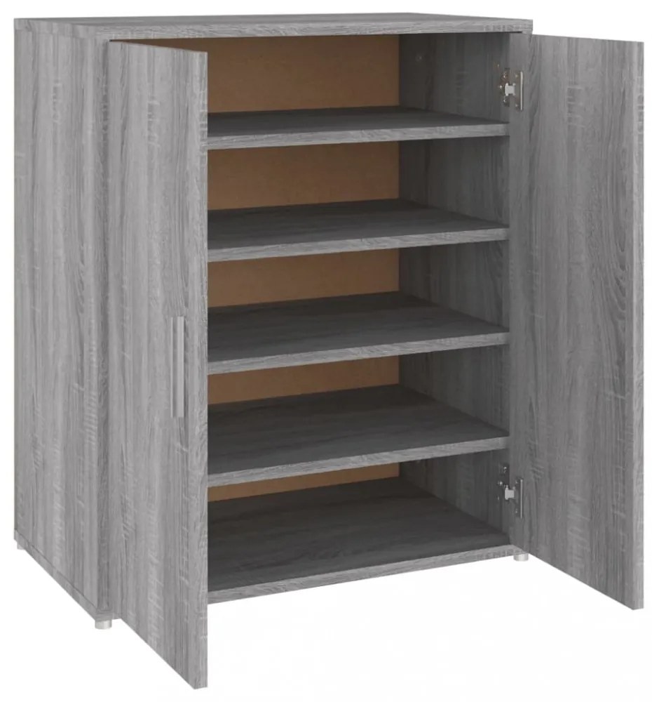 vidaXL szürke sonoma színű szerelt fa cipősszekrény 60 x 35 x 70 cm