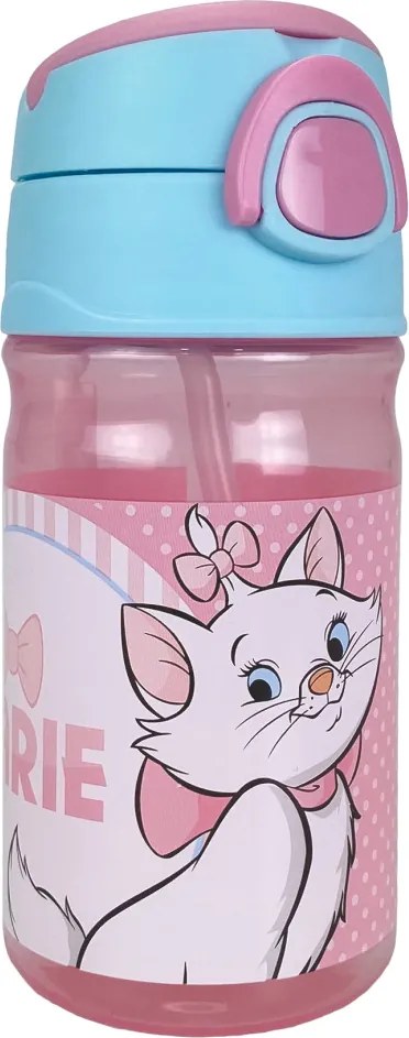 Disney Marie Dots műanyag szívószálas kulacs akasztóval 350 ml
