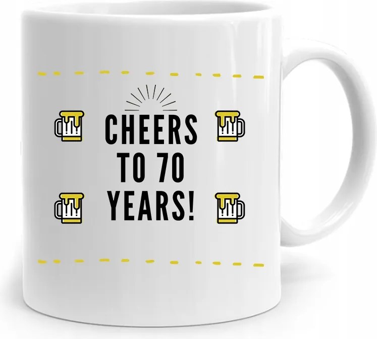 Bögre Tökéletes Ajándék Születésnapra 70 70-es 70-es évek fotónyomtatással