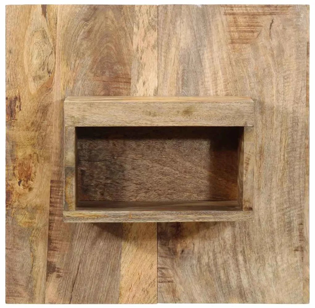 Éjjeli szekrény 50x27x50 cm tömör durva fa mangó