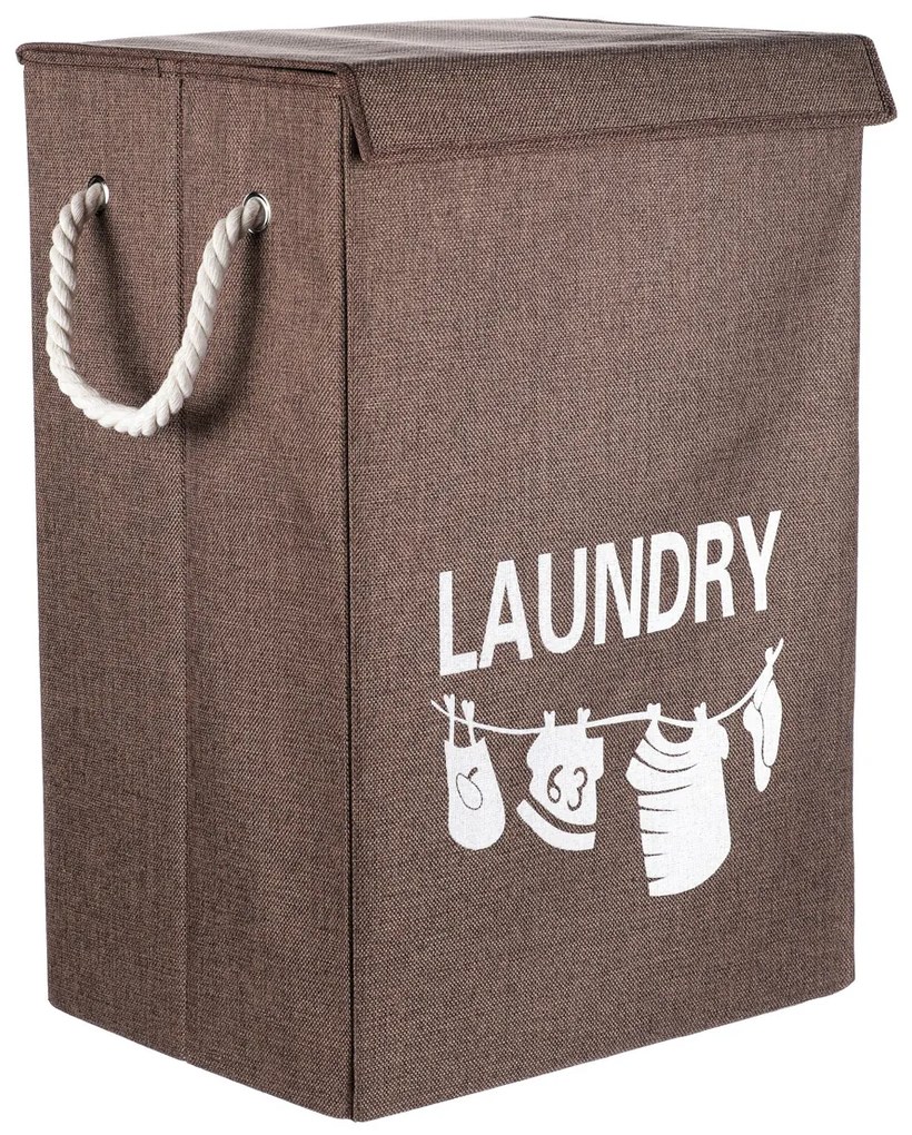 LAUNDRY szennyeskosár 40 x 30 x 60, barna