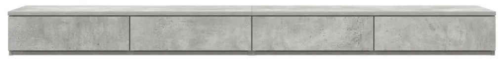 Ágy Fiókok Beton Szürke 200x36,5x16,5 cm Mérnöki Fa