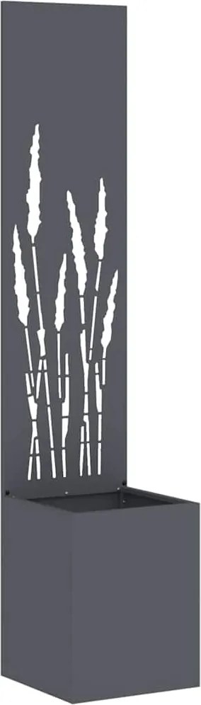 vidaXL Kertvédő vászon Antracit 32 x 140 cm Hidegen hengerelt acél